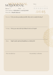 Sebahodnota journal vnutorny kritik mindfully