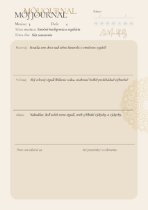 Emočná inteligencia a&nbsp;regulácia Mindfully journal stres