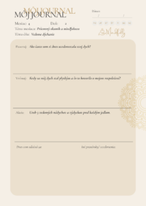 Prítomný okamih a&nbsp;mindfulness Mindfully stres journal